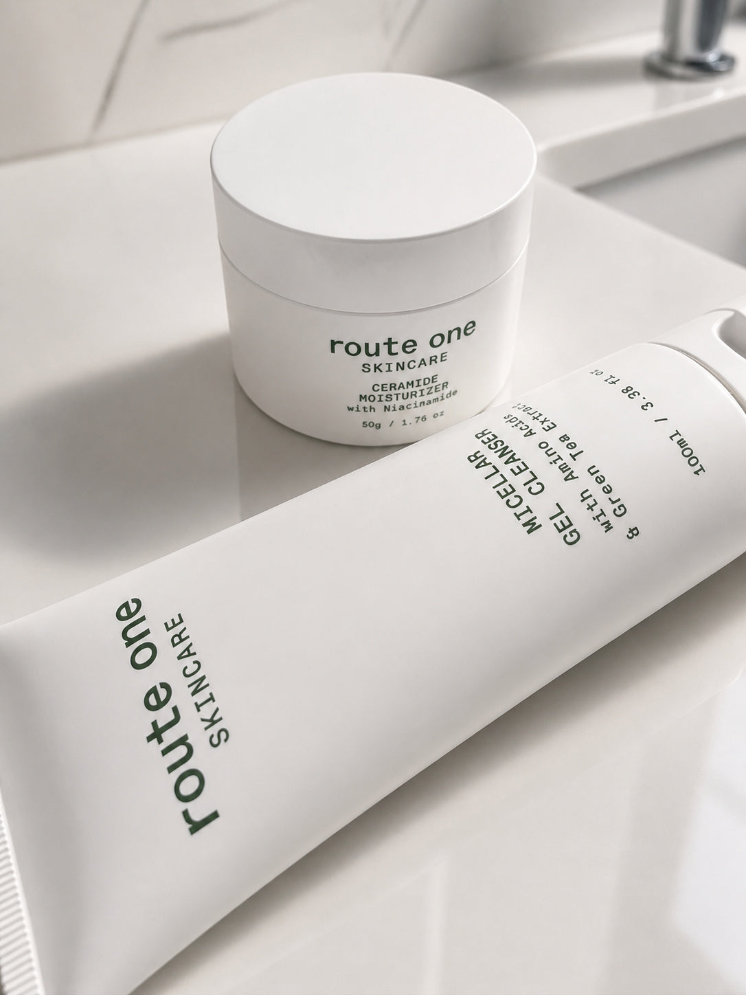 Skincare Starter Bundle | Cleanser + Moisturizer | Route One Skincare